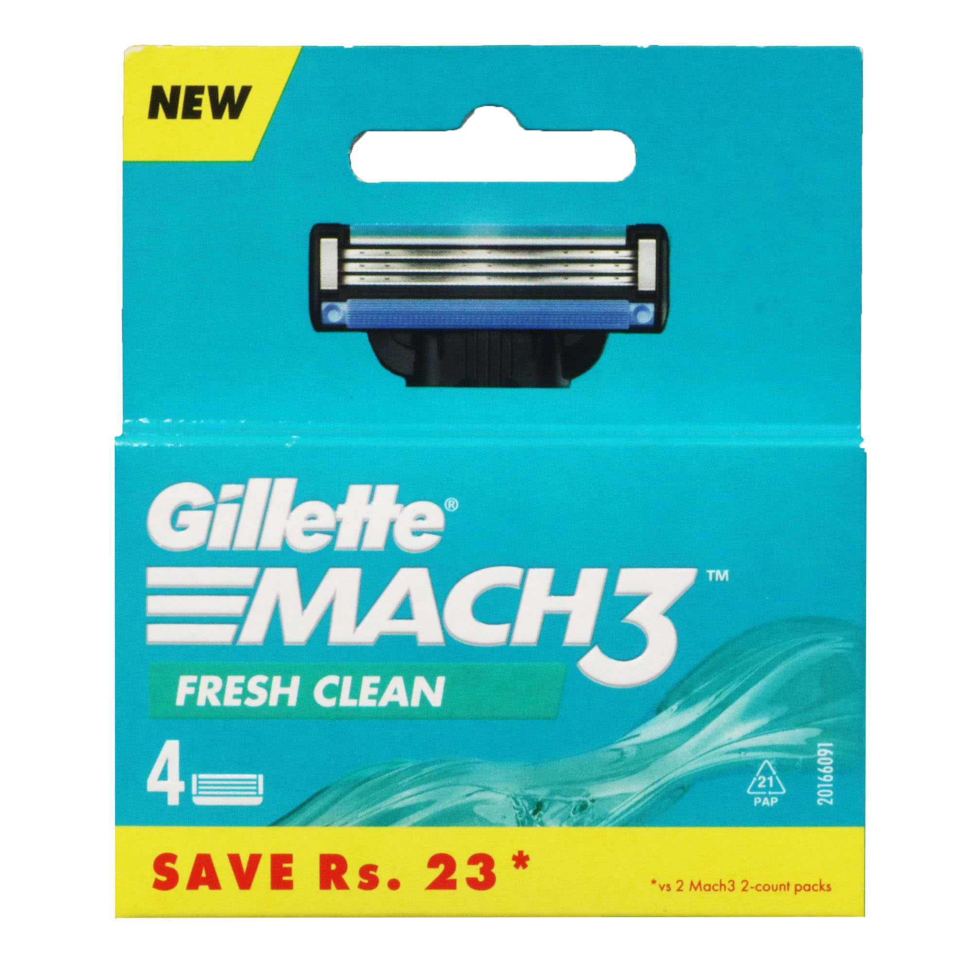 تیغ یدک ژیلت مدل MACH3 FRESH CLEAN بسته 4 عددی