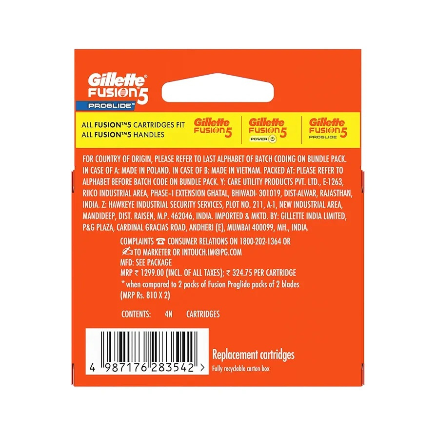 خود تراش ژیلت مدل FUSION 5 PROGLIDE FLEXBALL به همراه تیغ یدک بسته 4 عددی