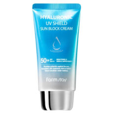 کرم ضد آفتاب بدون رنگ فارم استی، با SPF 50 مدل UV Shield، حاوی محافظ UVA ،UVB  و PA++++، روشن کننده، مناسب انواع پوست حجم 70 میلی‌لیتر