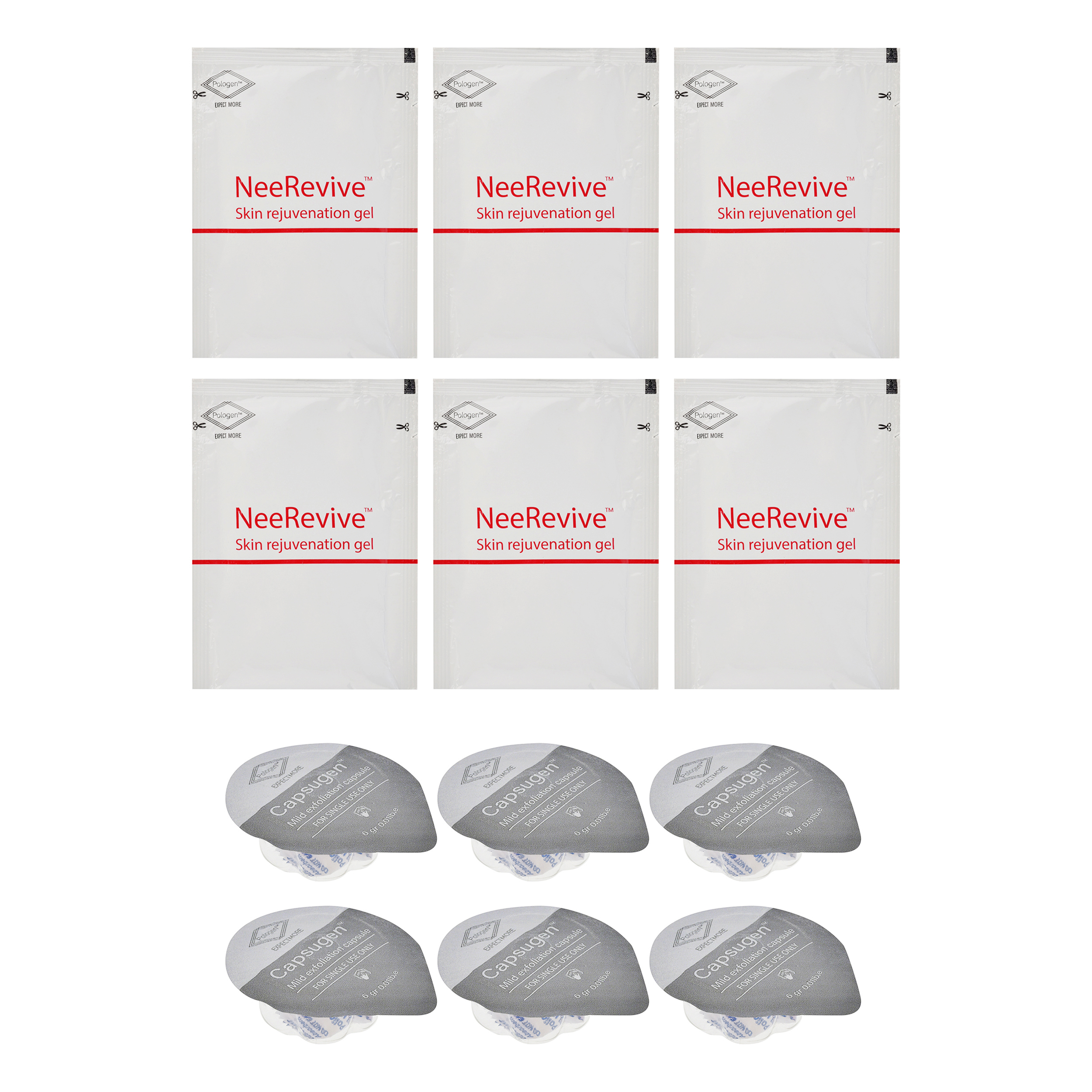ژل ترمیم‌کننده صورت پولوژن مدل NeeRevive مناسب برای انواع پوست حجم 20 میلی‌لیتر بسته 12 عددی