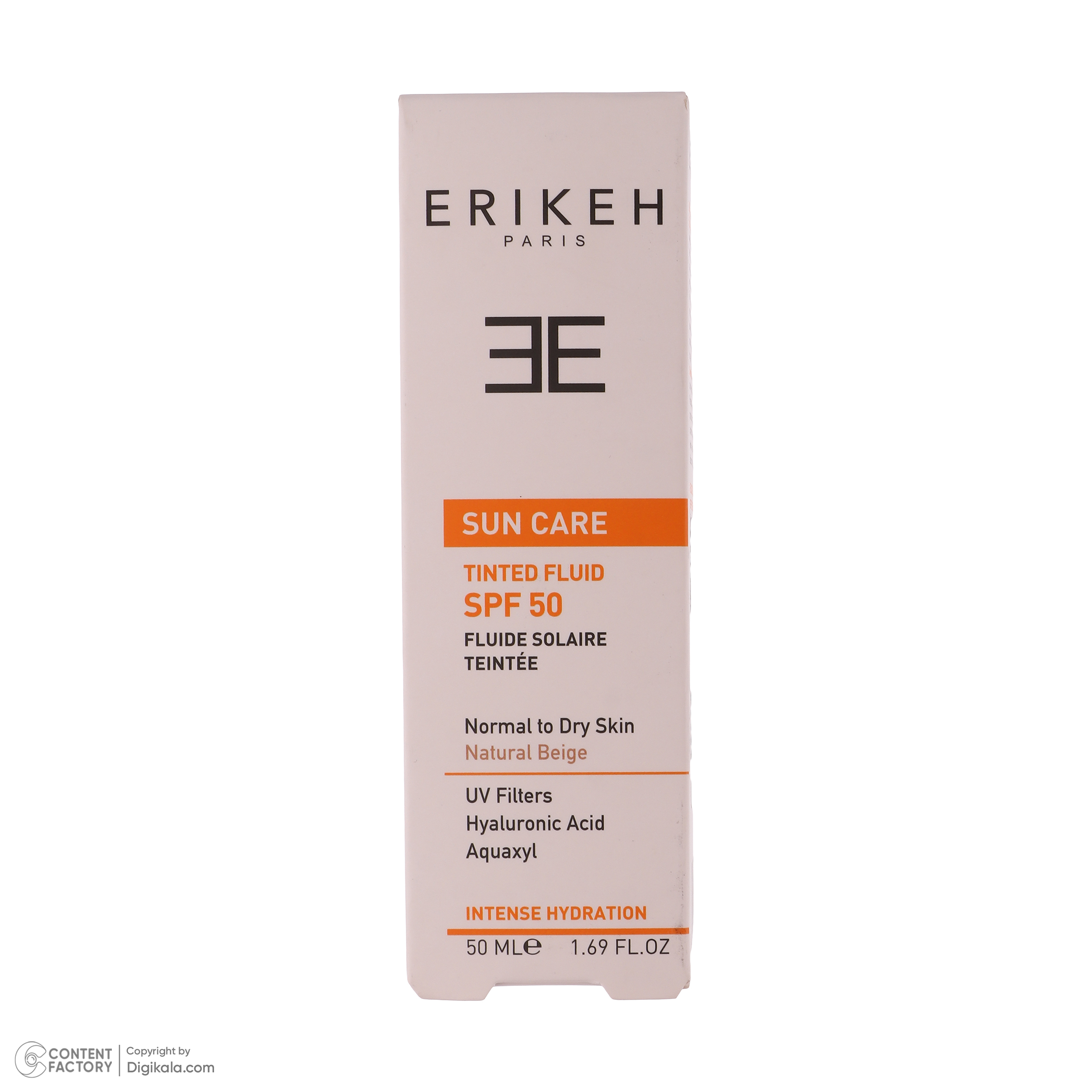 کرم ضد آفتاب رنگی صورت اریکه SPF 50 مدل Tinted حاوی محافظ UVA و UVB  ‌مناسب پوست‌های خشک و معمولی حجم 50 میلی‌ لیتر