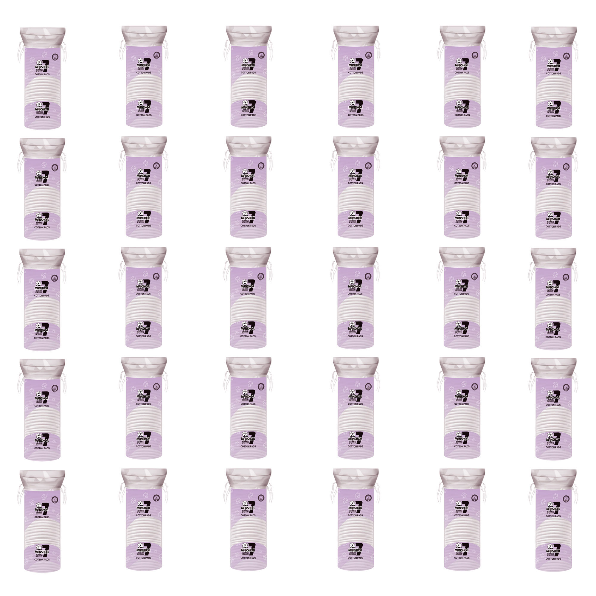 پد آرایشی هفت منشور مدل Double 30 سی بسته 72 عددی