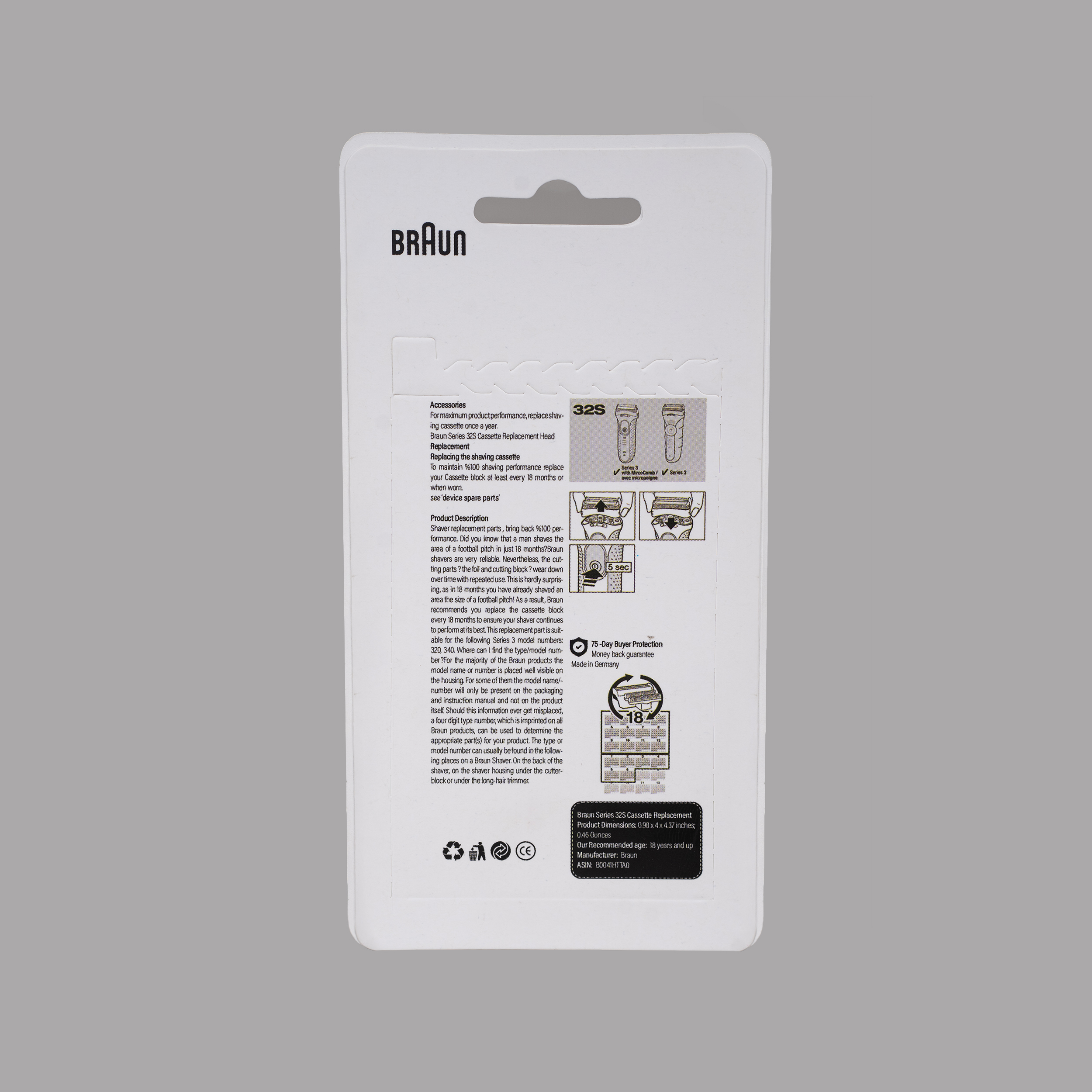 تیغ و شبکه براون مدل Series 3 کد 32S