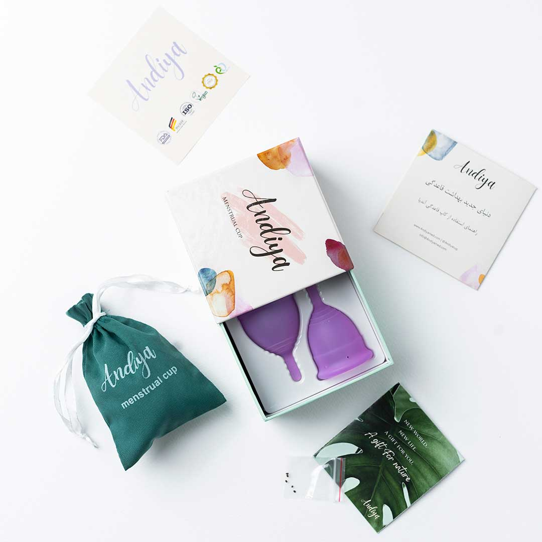 کاپ قاعدگی آندیا مدل Double مجموعه 2 عددی