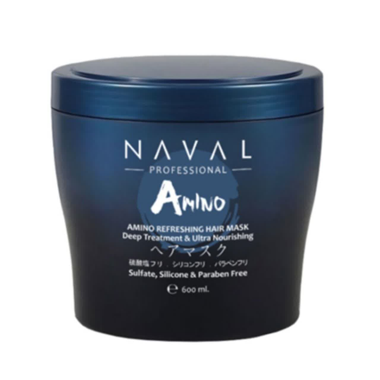 ماسک مو ناوال مدل آمینو رفرشینگ حجم 600 میلی لیتر