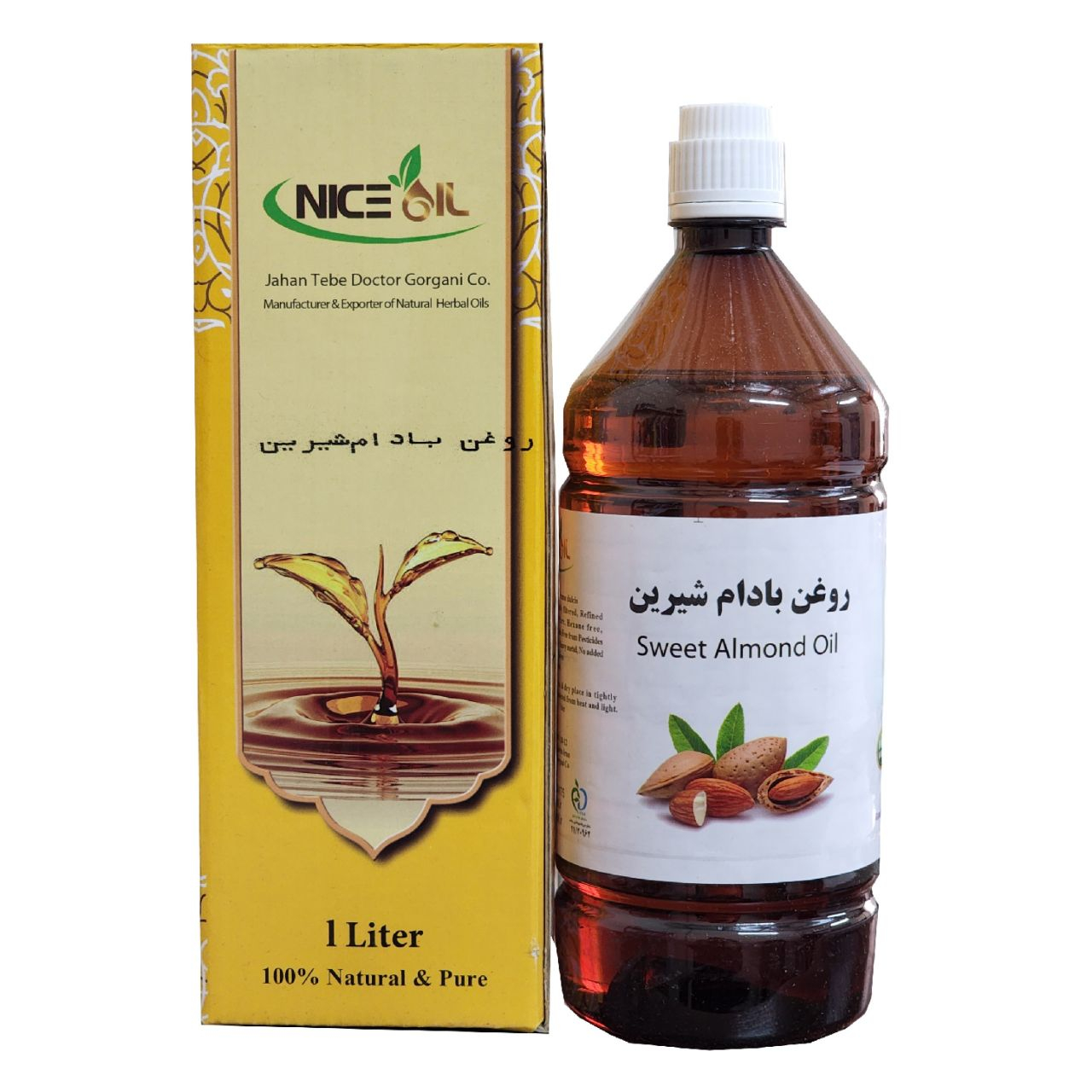 روغن بدن نایس اویل مدل بادام شیرین حجم 1000 میلی لیتر