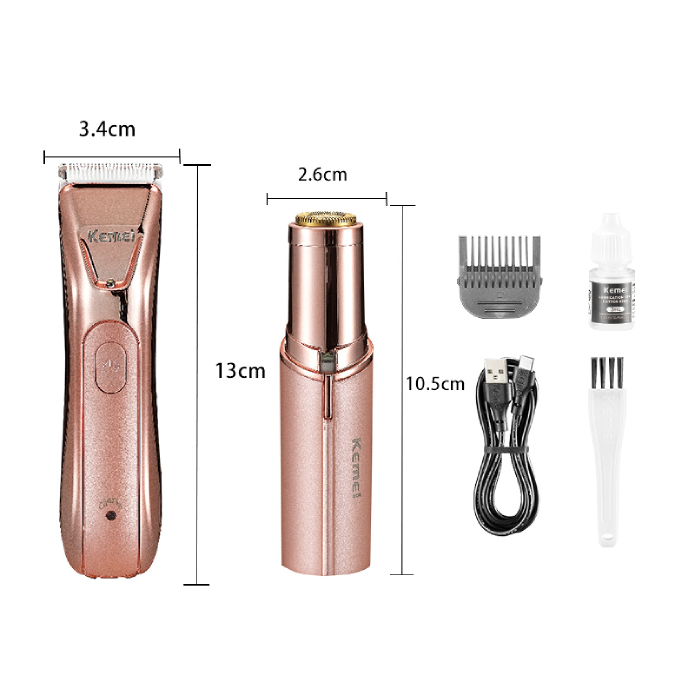 ست اصلاح موی بدن بانوان کیمی مدل km-259