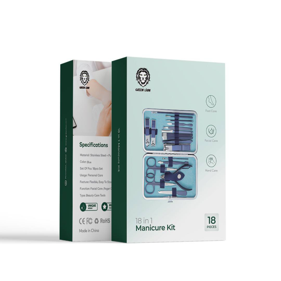 ست مانیکور و پدیکور گرین لاین مدل GNMTRVL18 مجموعه 18 عددی