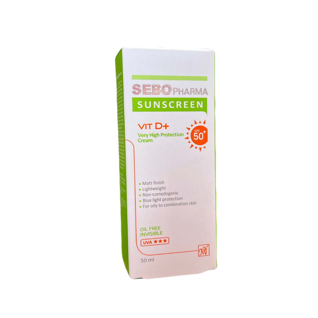 کرم ضد آفتاب بدون رنگ مای spf 50 مدل سبوفارما مناسب انواع پوست حجم 50 میلی لیتر