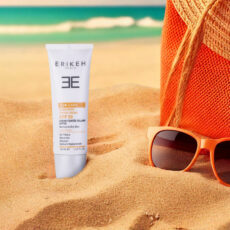 کرم ضد آفتاب رنگی صورت اریکه spf50 مدل Light Beige مناسب برای انواع پوست نرمال تا خشک حجم 50 میلی‌لیتر