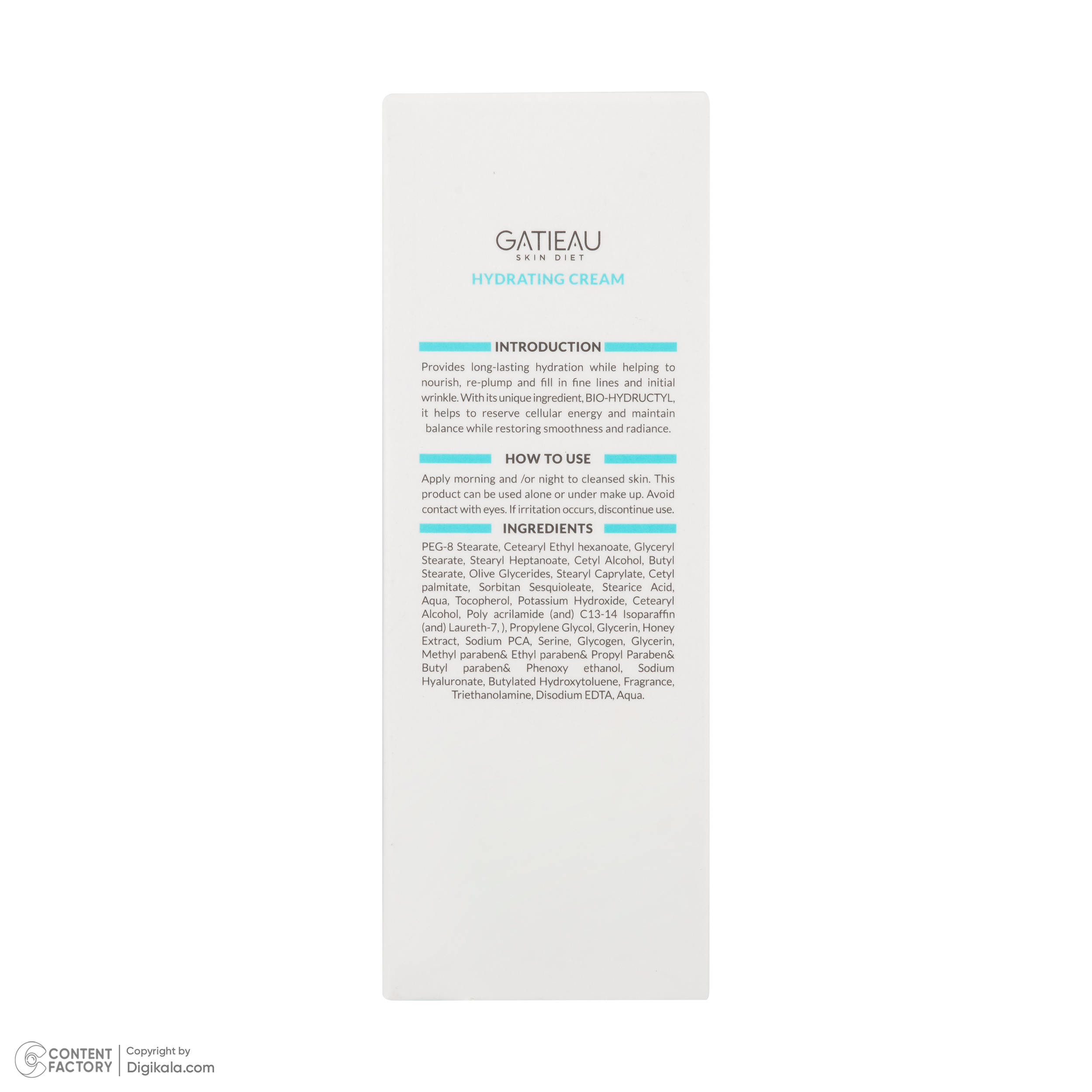 کرم مرطوب کننده گاتیو مدل هیدراتینگ مناسب پوست خشک حجم 40 میلی لیتر