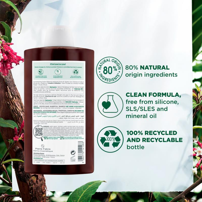 شامپو تقویت کننده و ضدریزش مو کلوران مدل کنیین مناسب انواع مو حجم 400 میلی لیتر