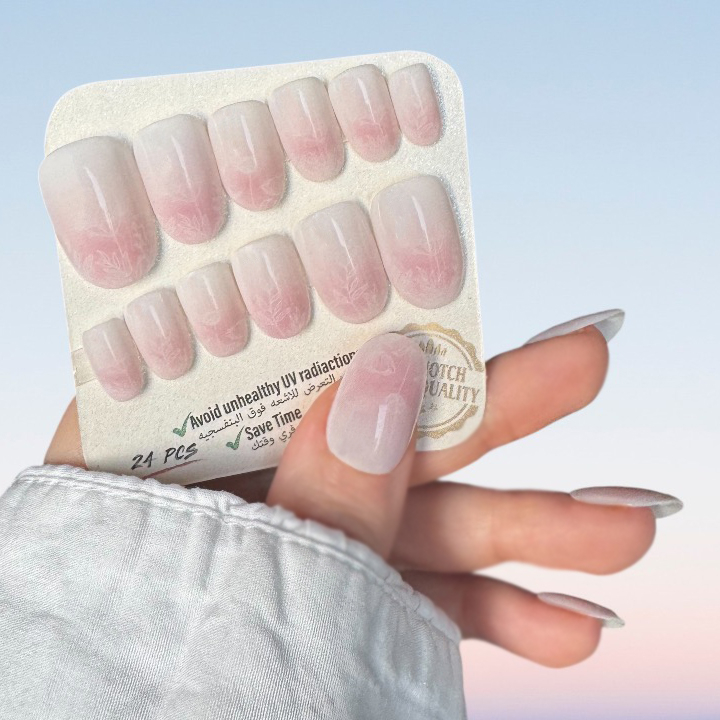 ناخن مصنوعی دست میراکل آرت مدل گرد کد R2400107 بسته 24 عددی