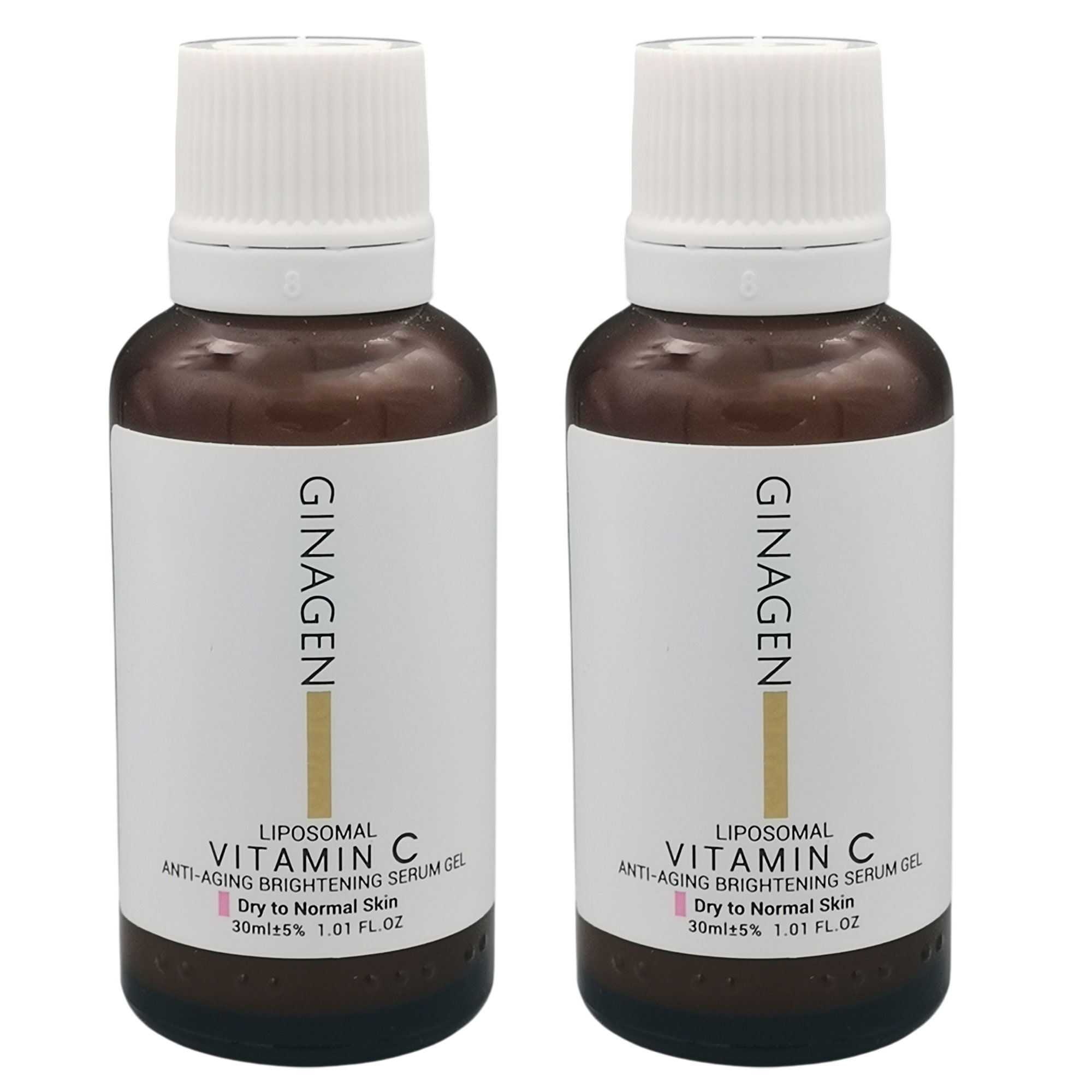 ژل سرم روشن کننده ژیناژن مدل ویتامین C حجم 30 میلی لیتر مجموعه دو عددی