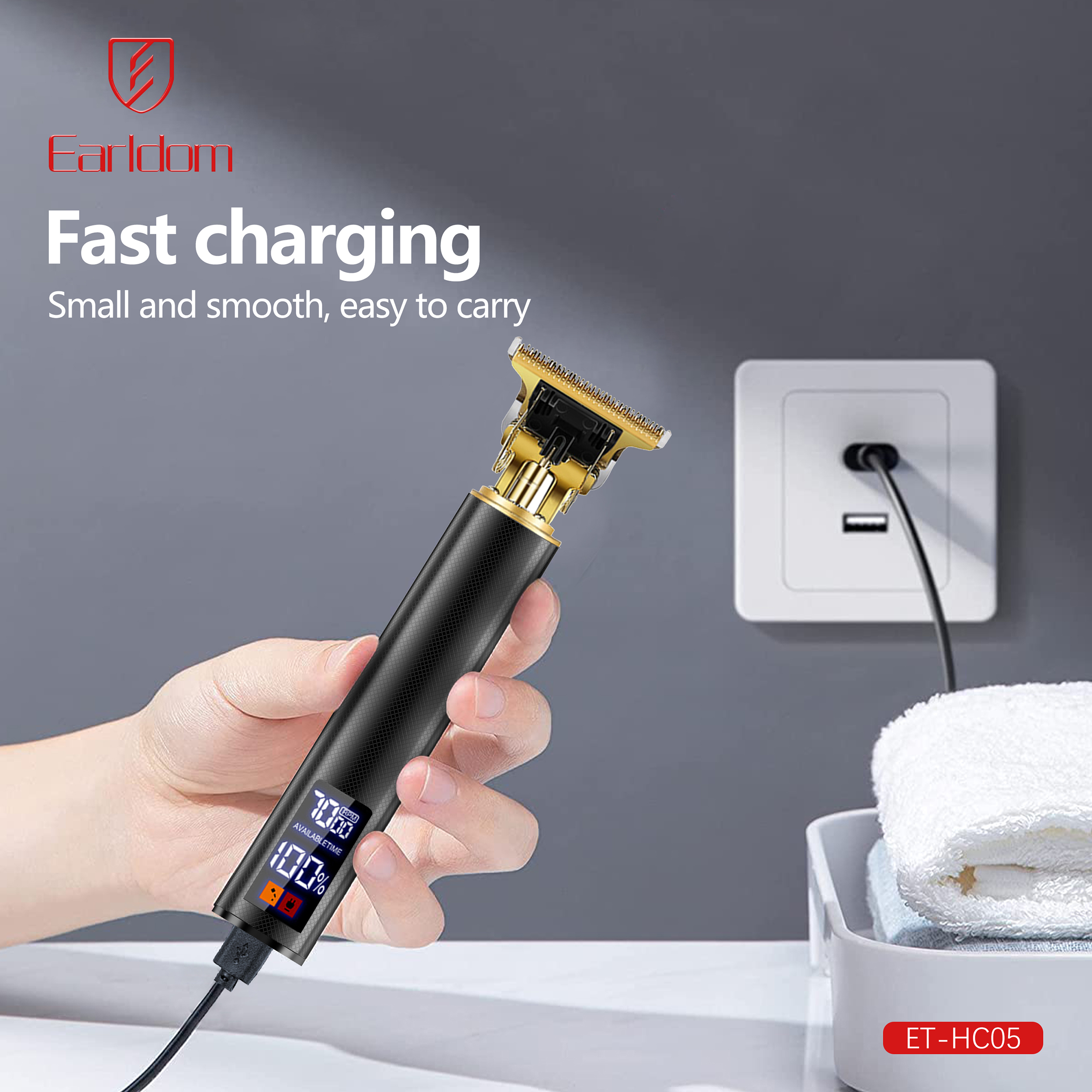 ماشین اصلاح موی سر و صورت شارژی ارلدام مدل HAIR CLIPPER HC05