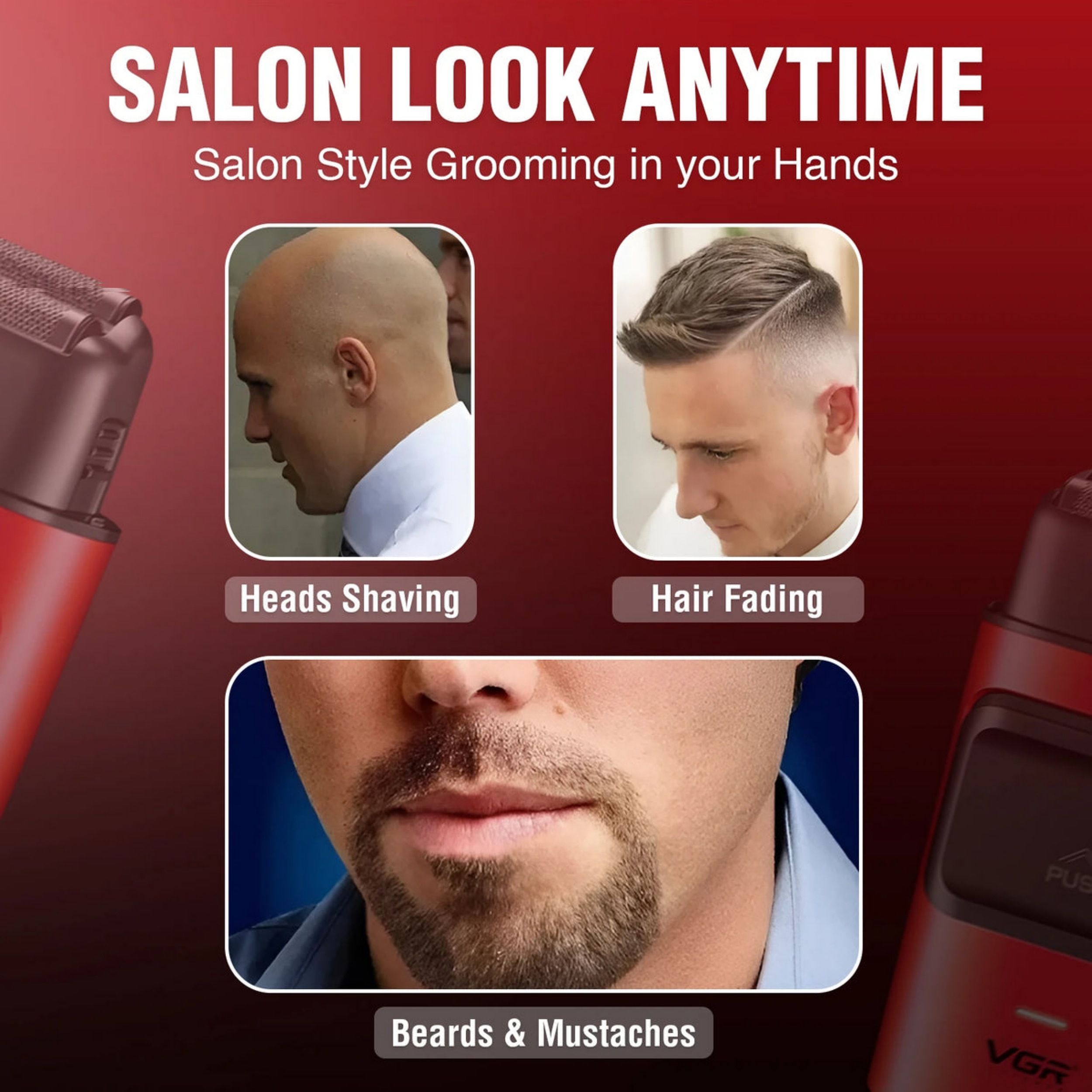 ماشین اصلاح موی صورت شارژی وی جی ار مدل V-307