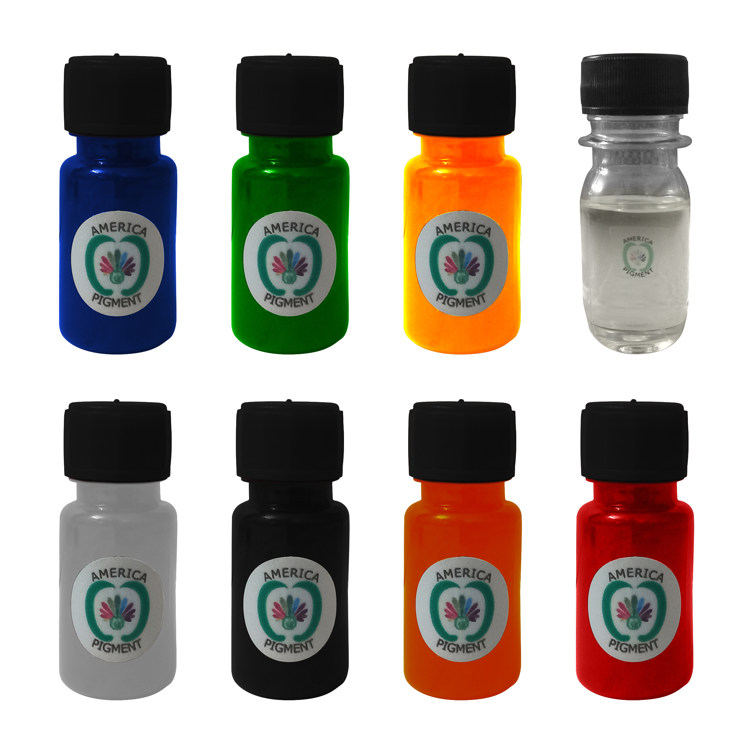 لاک ناخن آمریکاپیگمنت مدل  GEL POLISH7  مجموعه 7 عددی به همراه محلول رقیق کننده لاک ژل آمریکاپیگمنت مدل HOMOGEN 30 حجم 30 میلی لیتر