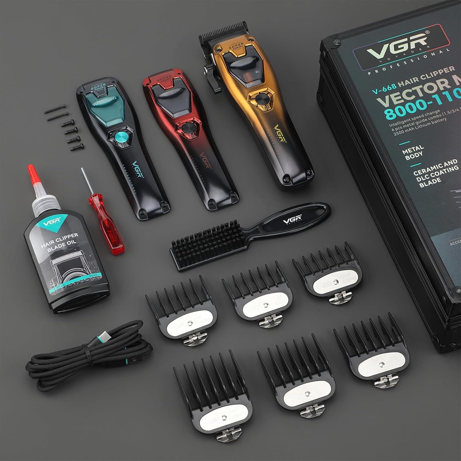 ماشین اصلاح موی سر شارژی وی جی ار مدل V-668