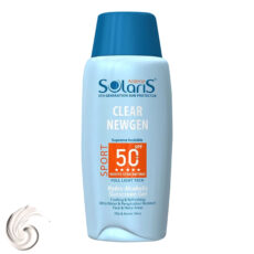 ژل ضدآفتاب بیرنگ آردن سولاریس SPF50 مدل Clear Newgen، مناسب پوستهای چرب، حجم 100 میلیلیتر