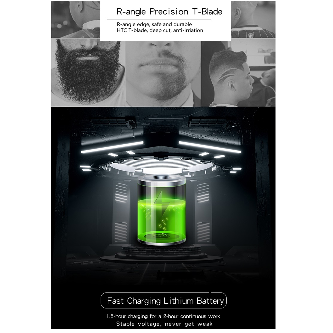 ماشین اصلاح موی سر و صورت اچ تی سی مدل AT-178