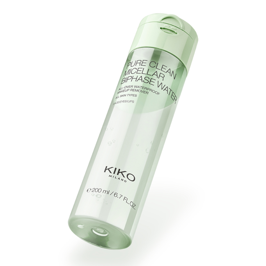 محلول دو فاز پاک کننده آرایش صورت کیکو میلانو مدل New Pure مناسب برای انواع پوست حجم 200 میلی لیتر