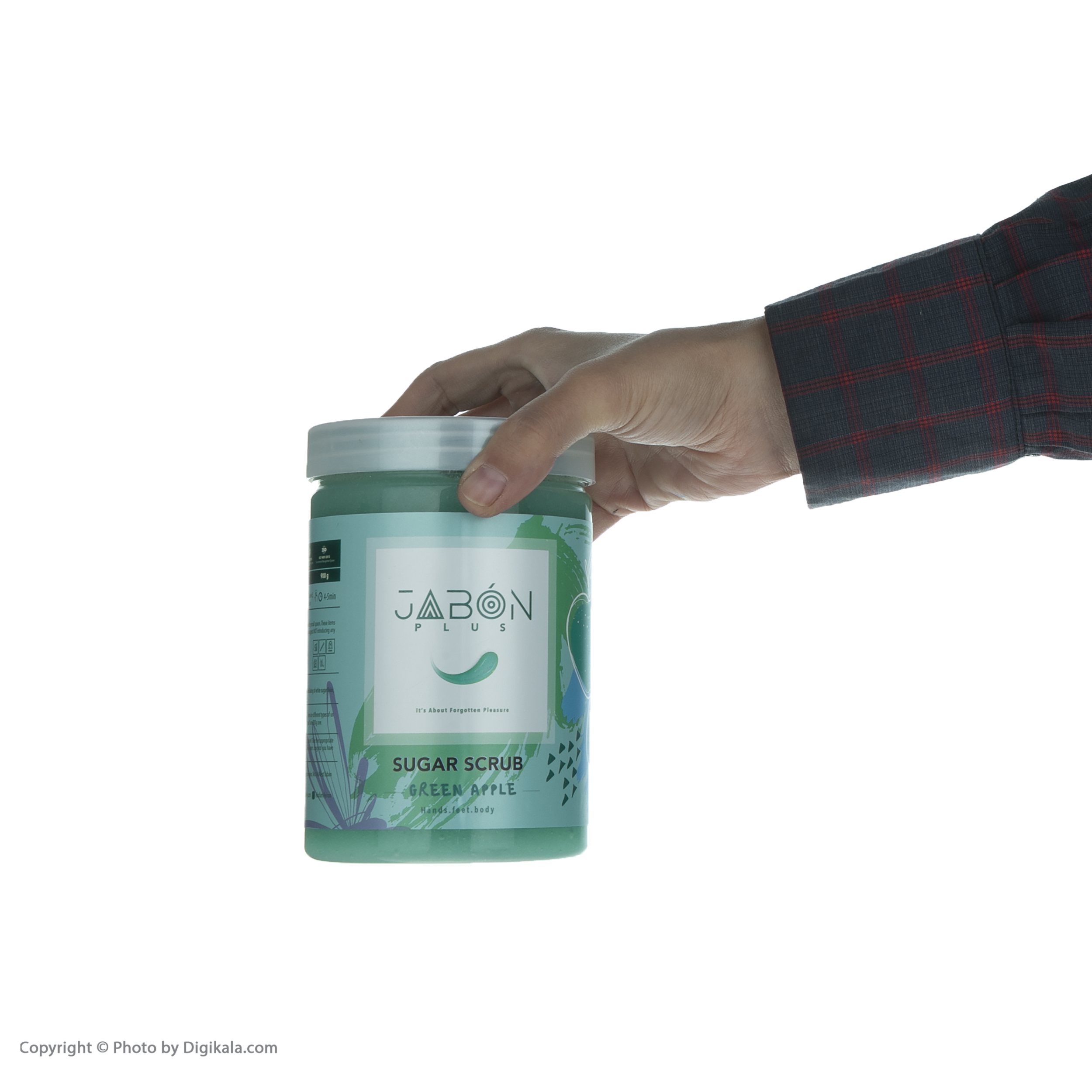 اسکراب شکری لایه بردار پوست ژبن پلاس مدل Green Apple وزن 900 گرم