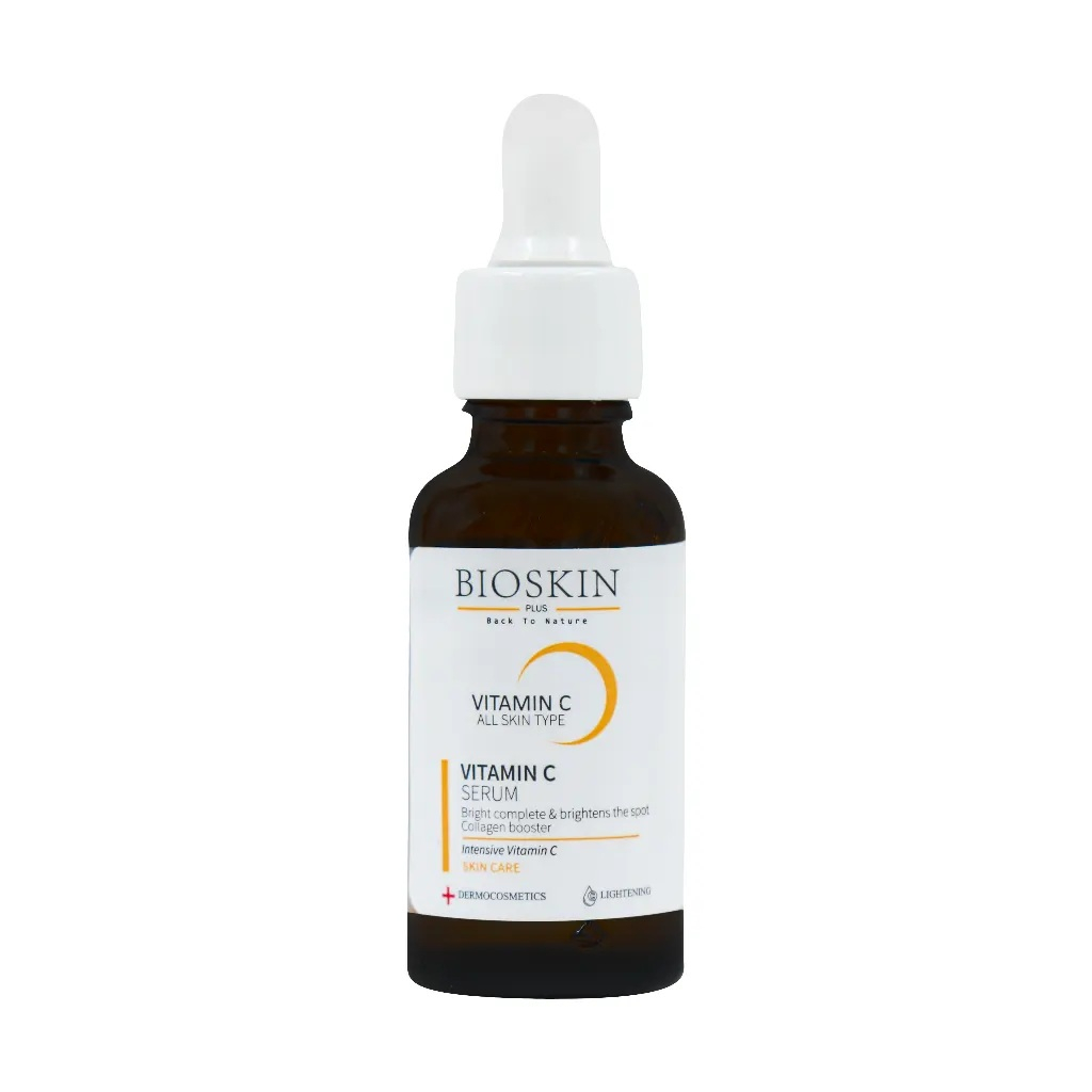 سرم ویتامین سی روشن کننده پوست بایو اسکین پلاس مدل 001 مناسب برای انواع پوست حجم 30 میلی لیتر