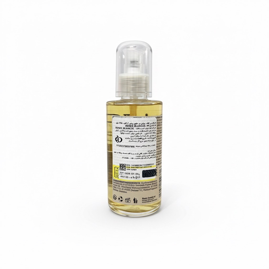 روغن آرگان رنه بلانش مدل Shine مناسب برای موی خشک و آسیب دیده و وزدار حجم 125 میلی لیتر