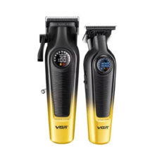ماشین اصلاح موی سر و صورت شارژی وی جی ار مدل V-196&996 مجموعه دو عددی