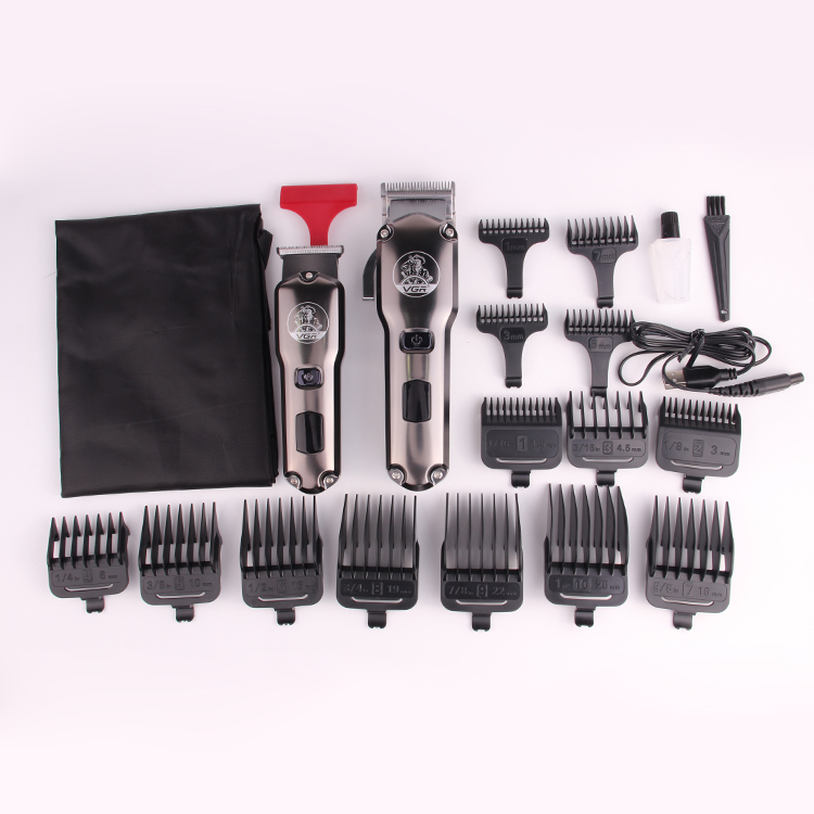 ماشین اصلاح موی سر و صورت وی جی ار مدل V-675 مجموعه 2 عددی