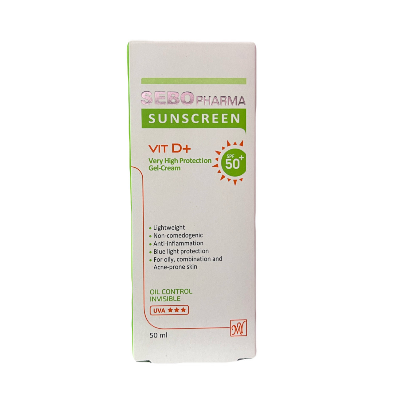 ژل کرم ضد آفتاب بدون رنگ مای spf50 مدل سبوفارما مناسب پوست های چرب حجم 50 میلی لیتر