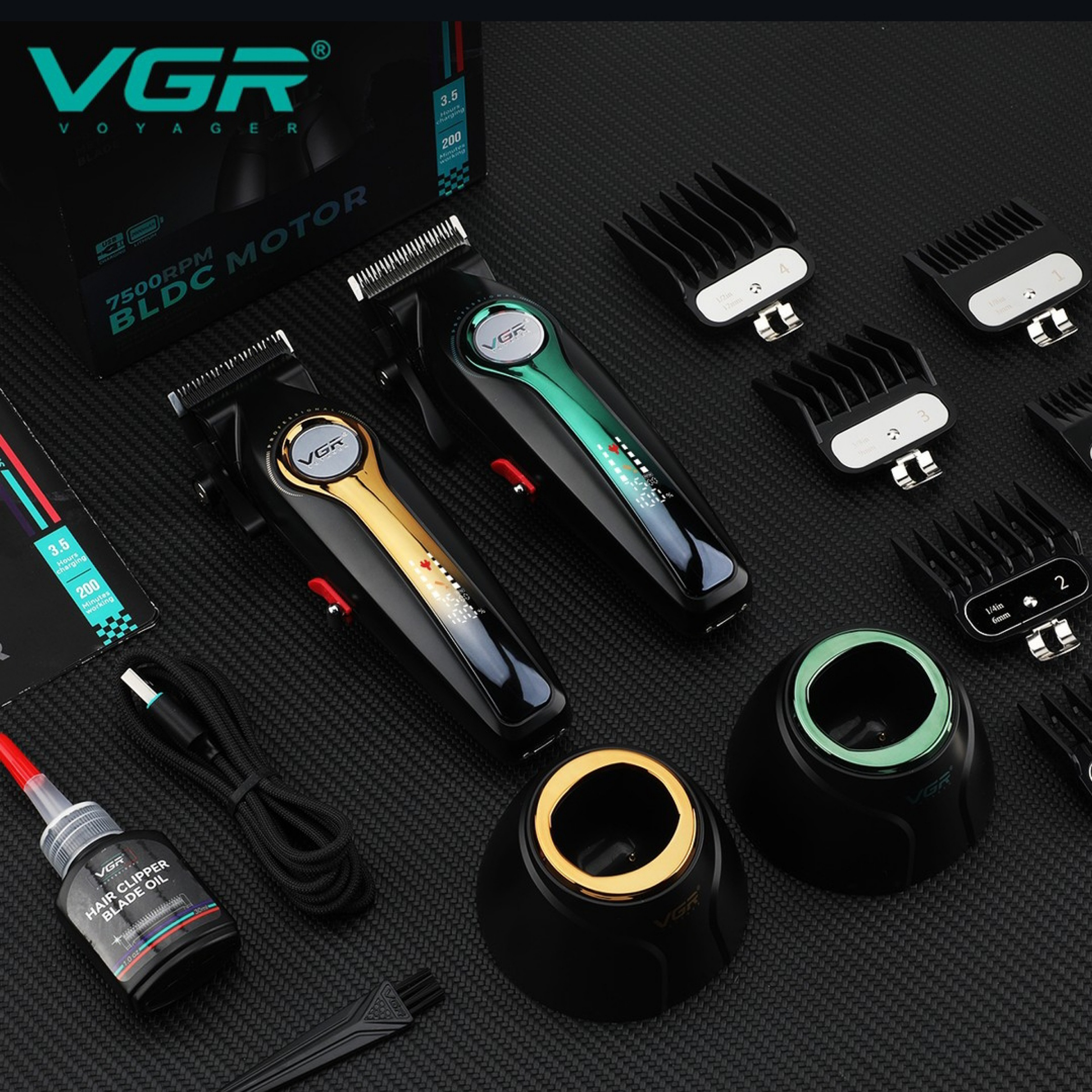 ماشین اصلاح موی سر و صورت وی جی ار مدل v-010