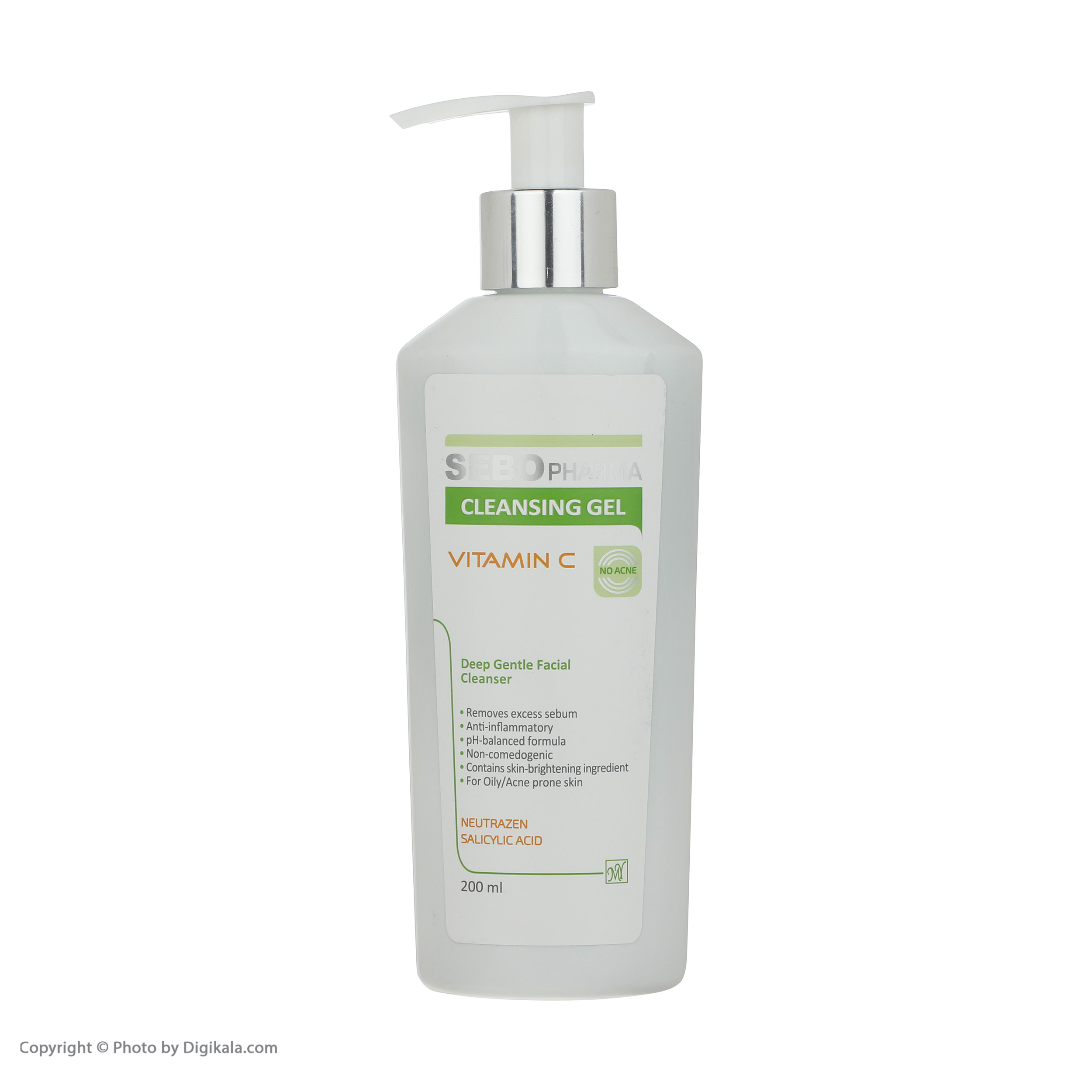ژل شستشو صورت مای سری سبوفارما مدل vitamin c حجم 200 میلی لیتر