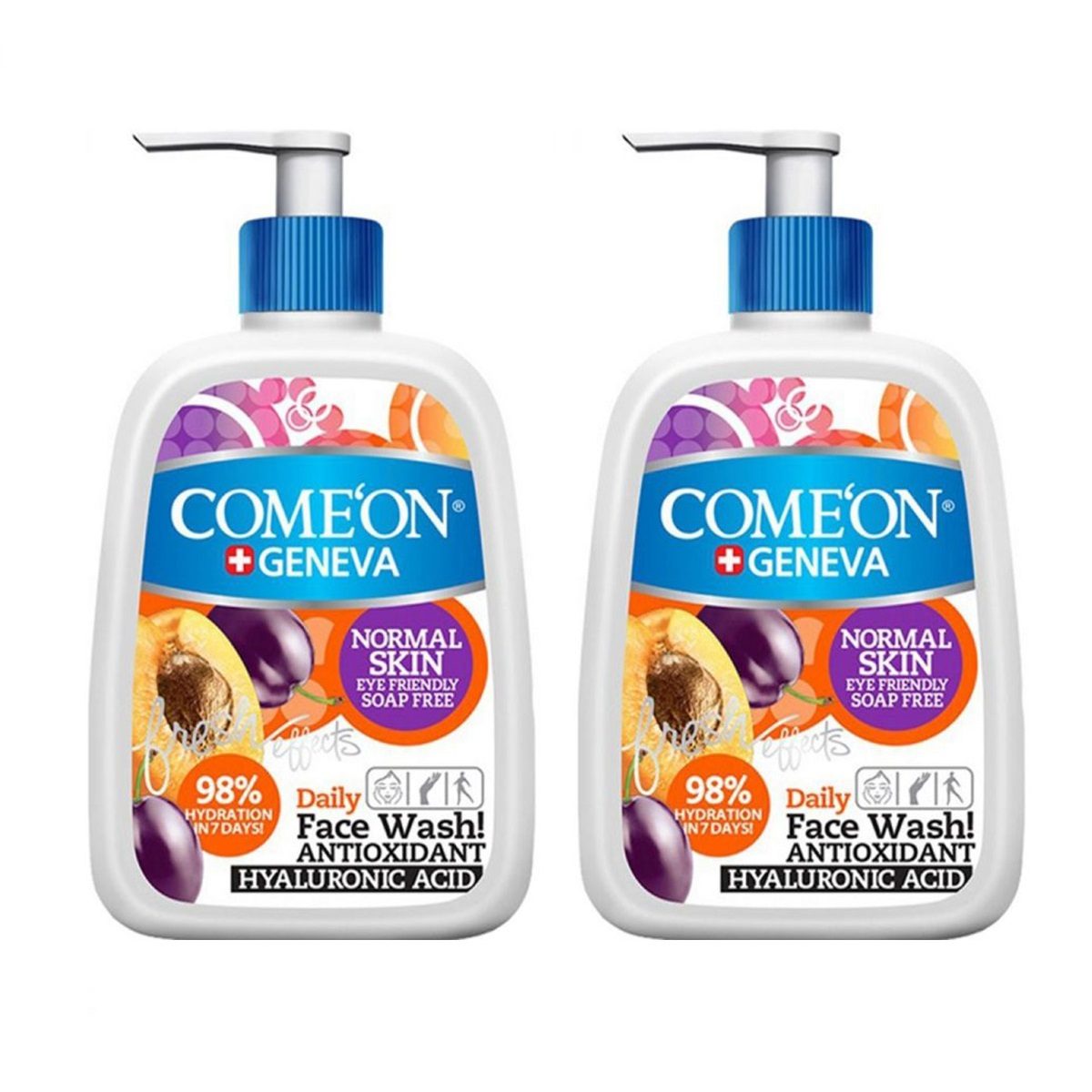 ژل شستشو صورت کامان سری geneva مدل Normal حجم 500 میلی لیتر بسته 2 عددی