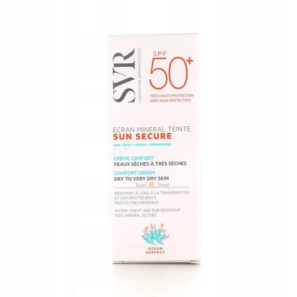 کرم ضد آفتاب رنگی اس وی آر SPF 50 مدل مینرال ‌مناسب پوست‌های خشک حجم 55 میلی‌لیتر