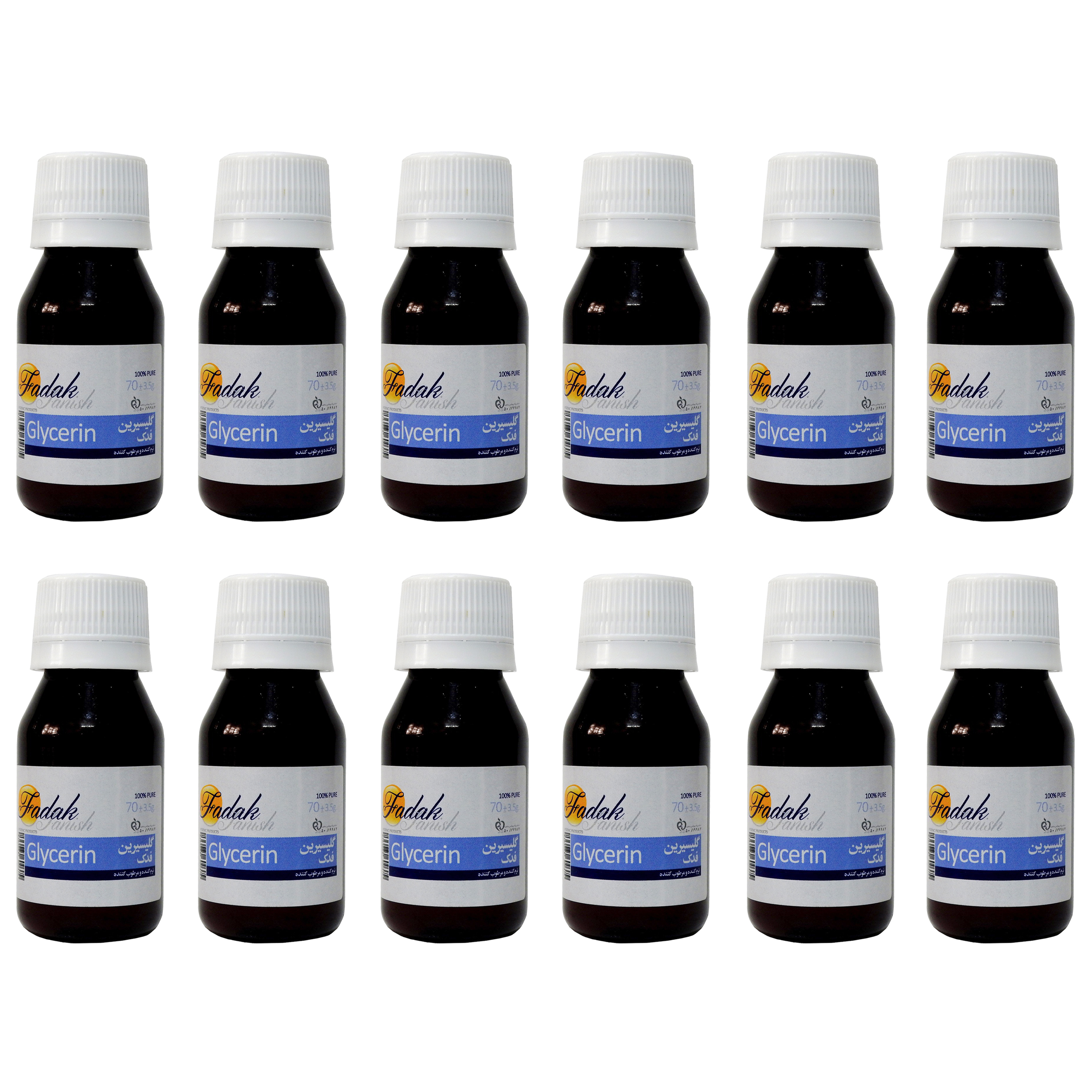 گلیسیرین فدک تانیش مدل 24511 حجم 70 میلی لیتر بسته 12 عددی