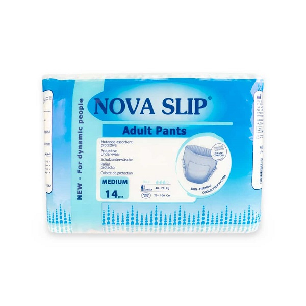 پوشک شورتی بزرگسال نوا اسلیپ مدل 001 سایز M بسته 14 عددی