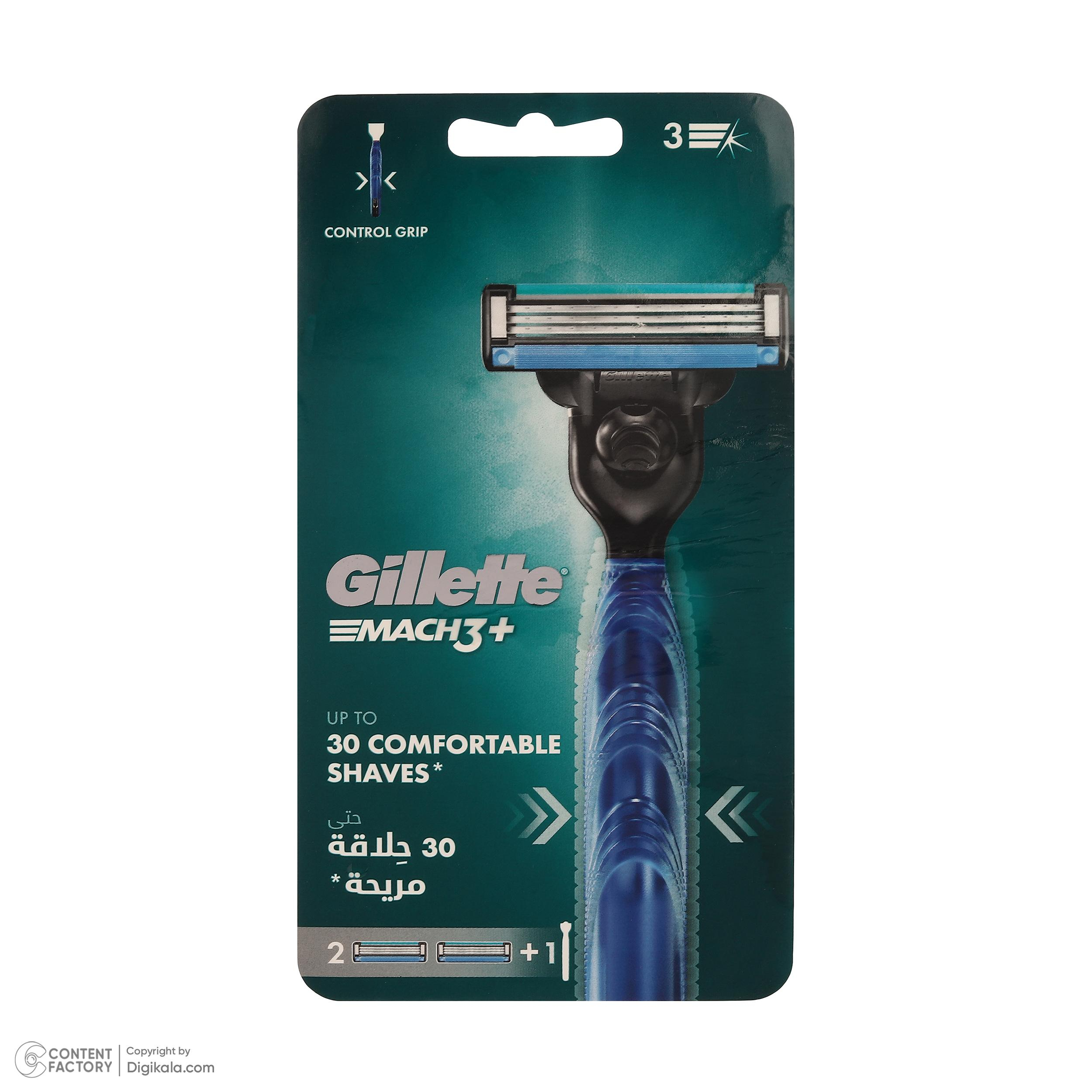 خود تراش ژیلت مدل +MACH3 به همراه تیغ یدک