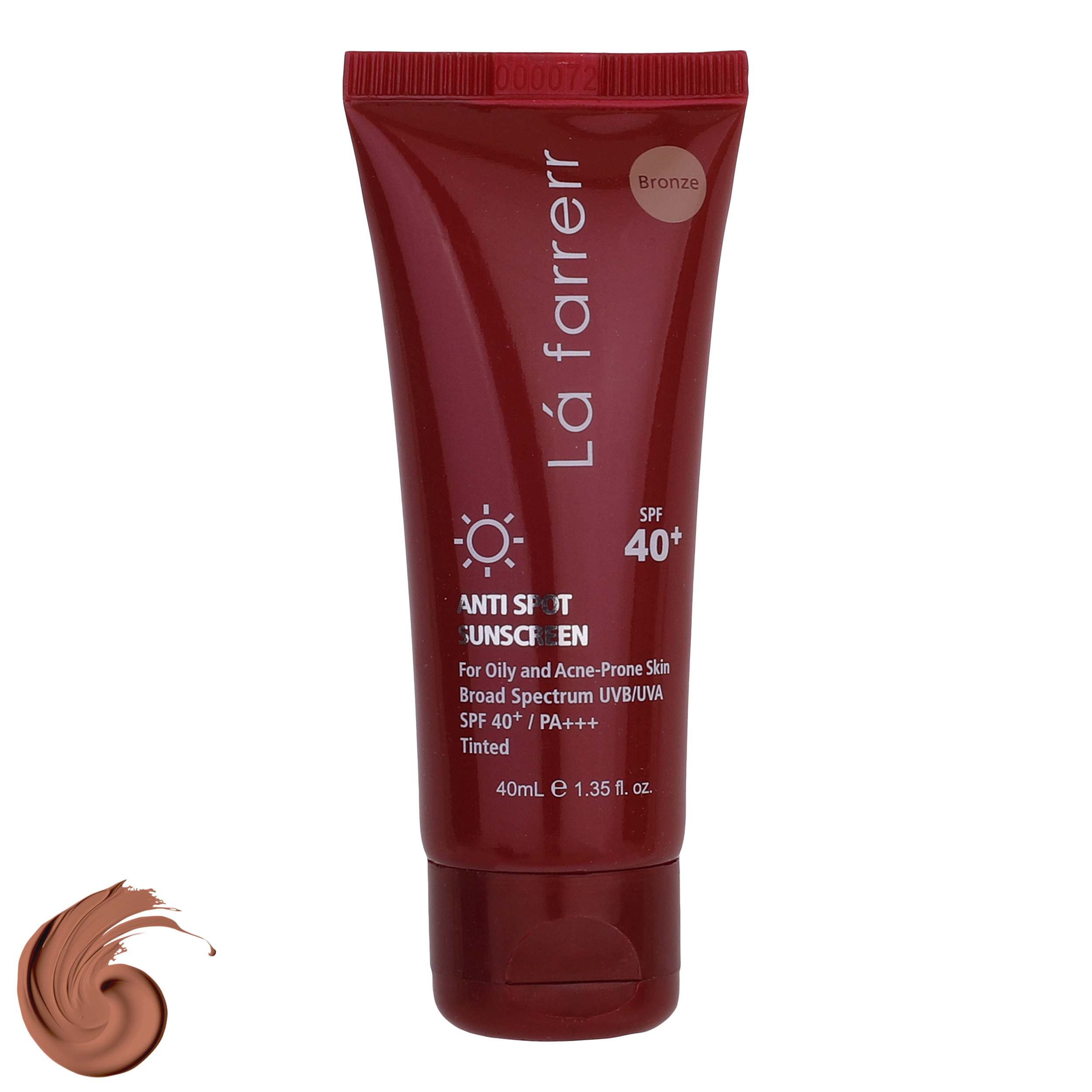 کرم ضدآفتاب رنگی لافارر مدل SPF40، مناسب پوست‌های چرب، حجم 40 میلی‌لیتر