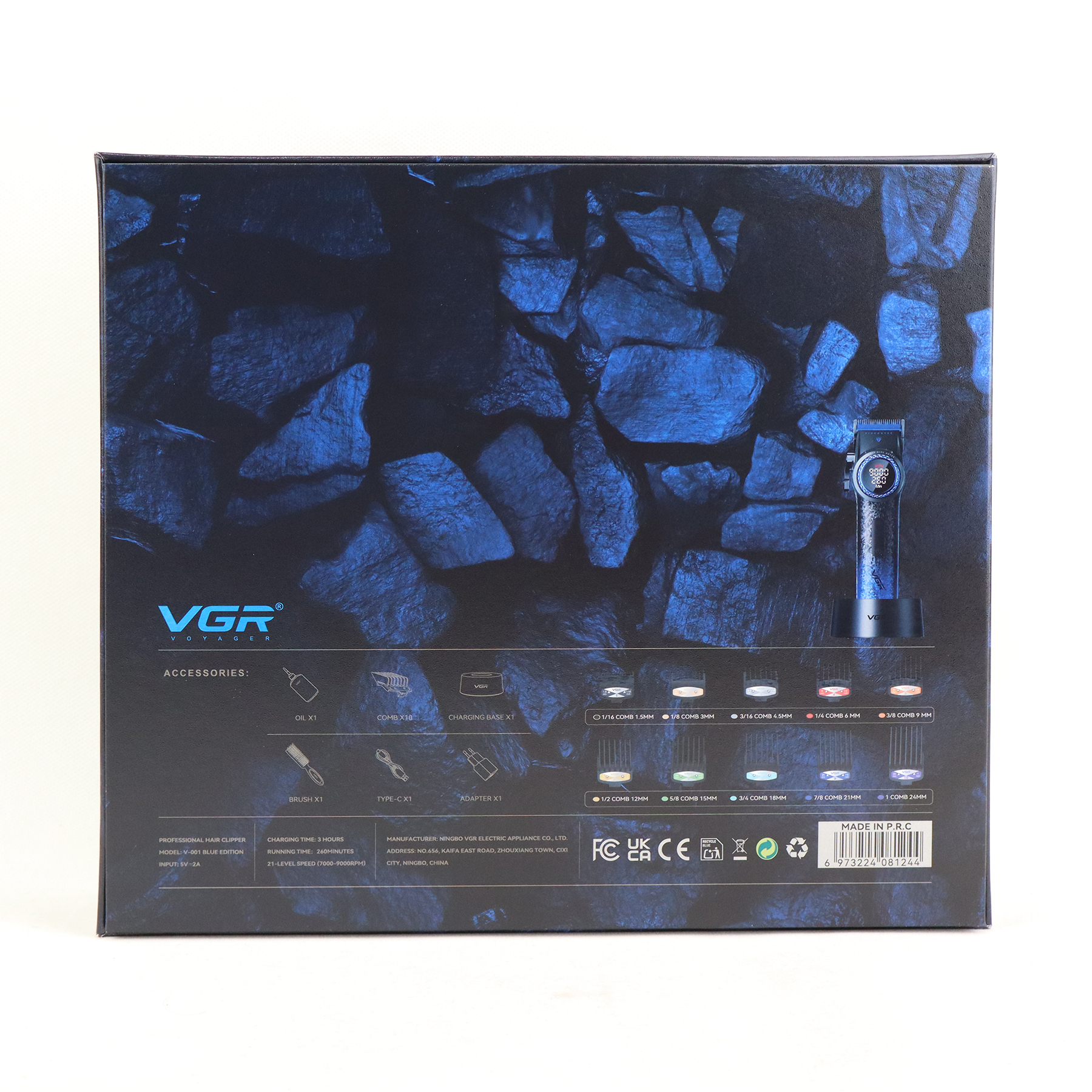 ماشین اصلاح موی سر و صورت شارژی وی جی ار مدل V-001