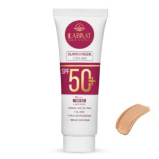 کرم ضدآفتاب رنگی ایلابرت +SPF50 مدل ضدلک natural beige، مناسب پوست‌های چرب و معمولی، حجم 40 میلی‌لیتر