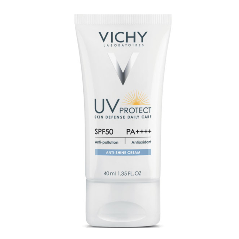 کرم ضد آفتاب بدون رنگ ویشی SPF 50 مدل Anti Shine ‌مناسب پوست‌های چرب و مختلط حجم 40 میلی‌لیتر