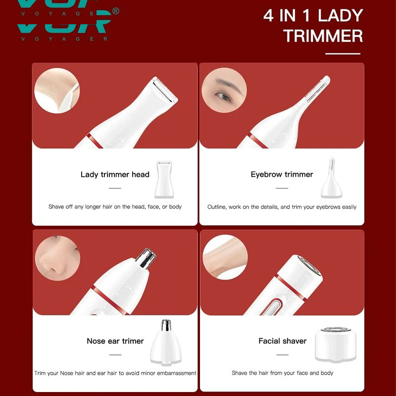 اپیلاتور وی جی ار مدل LADY TRIMMER SET