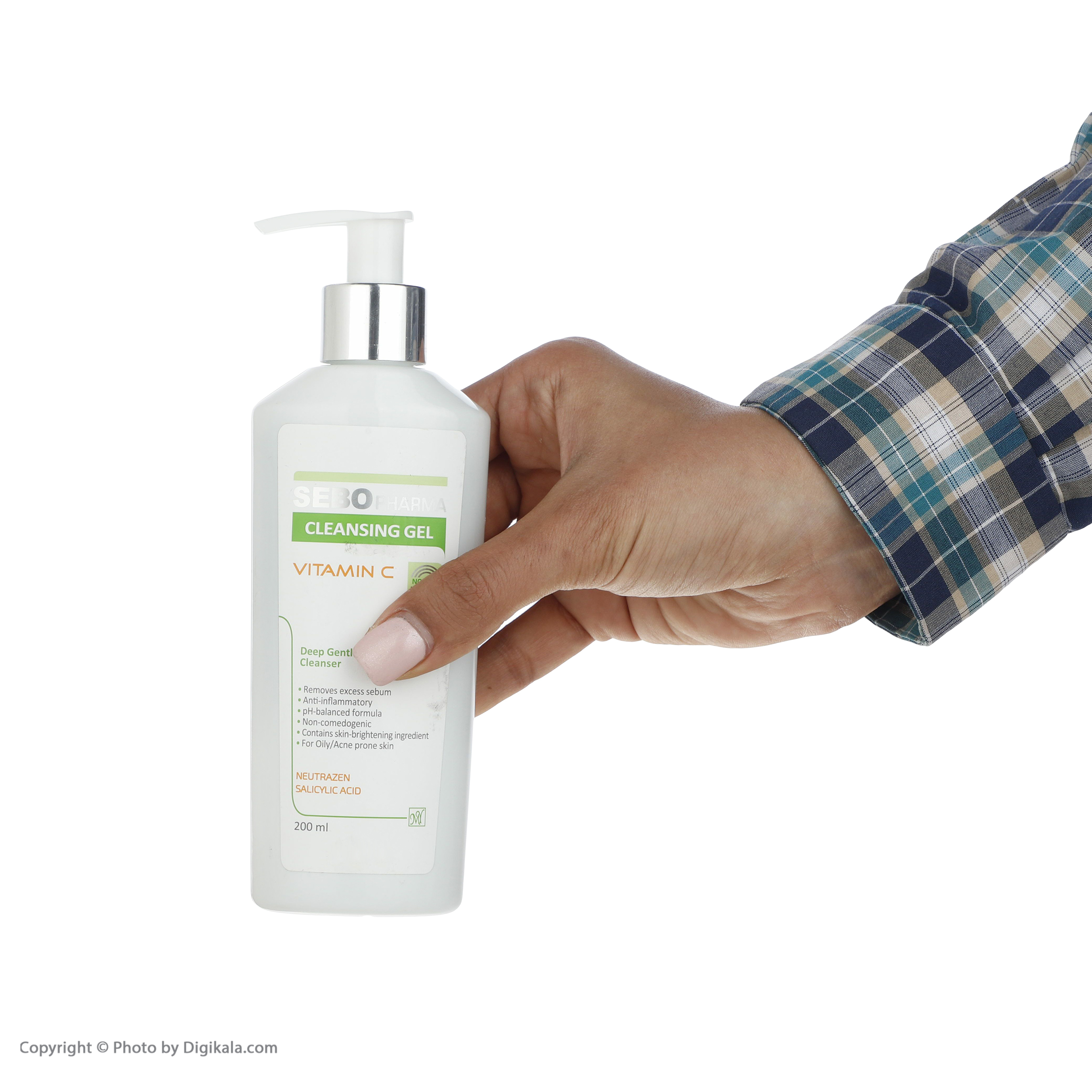 ژل شستشو صورت مای سری سبوفارما مدل vitamin c حجم 200 میلی لیتر