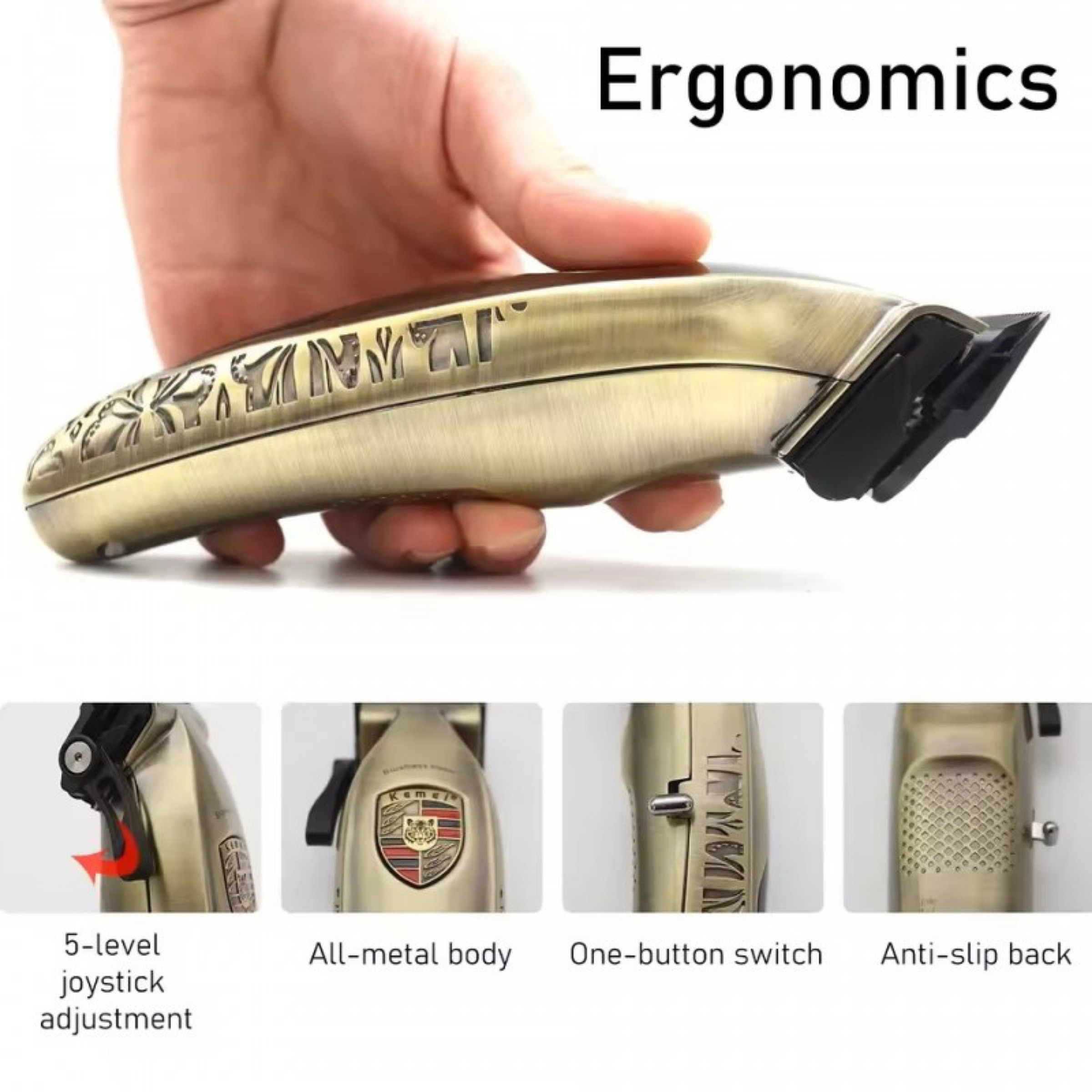 ماشین اصلاح موی سر و صورت کیمی مدل km-2365 مجموعه 2عددی