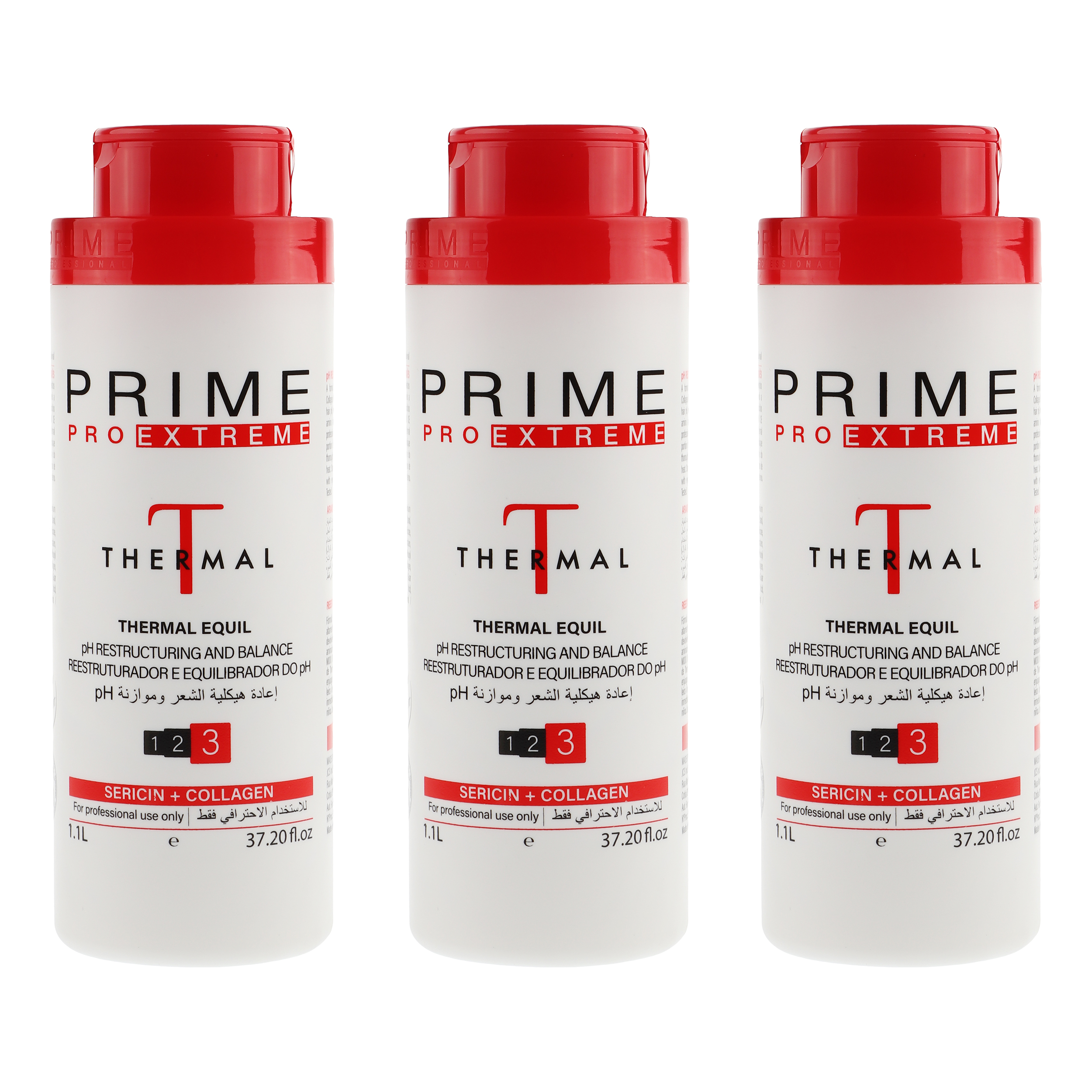 کراتین مو پرایم پرو اکسترمی مدل THERMAL حجم 1100 میلی لیتر مجموعه 3 عددی