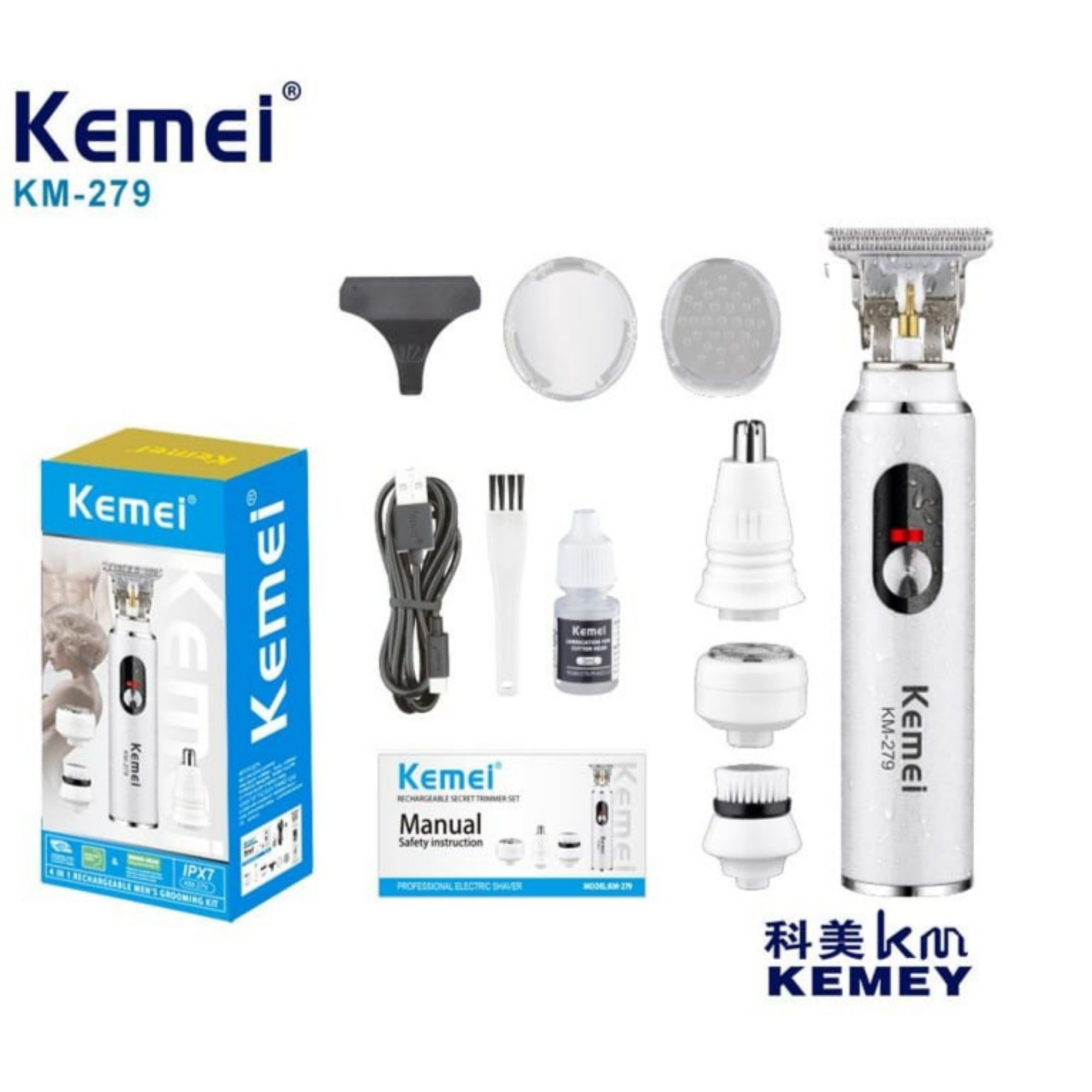 ماشین اصلاح موی سر و صورت شارژی کیمی مدل KM-279