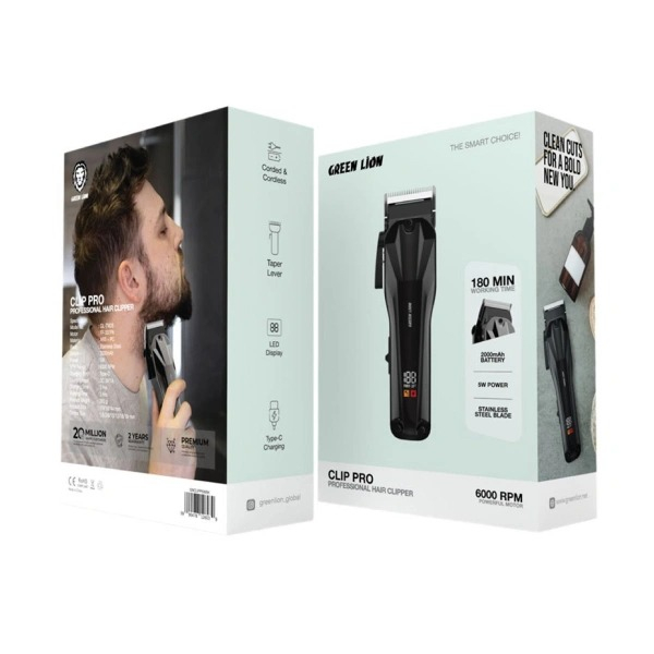 ماشین اصلاح موی سر و صورت شارژی گرین لاین مدل Clip-Pro Professional