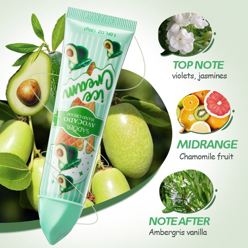 کرم مرطوب کننده دست و صورت سادور مدل آووکادو مناسب انواع پوست وزن 30 گرم مجموعه ۱۲ عددی