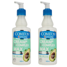 کرم مرطوب کننده کامان مدل حاوی ویتامین B3 و B5 حجم 400 میلی لیتر مجموعه دو عددی